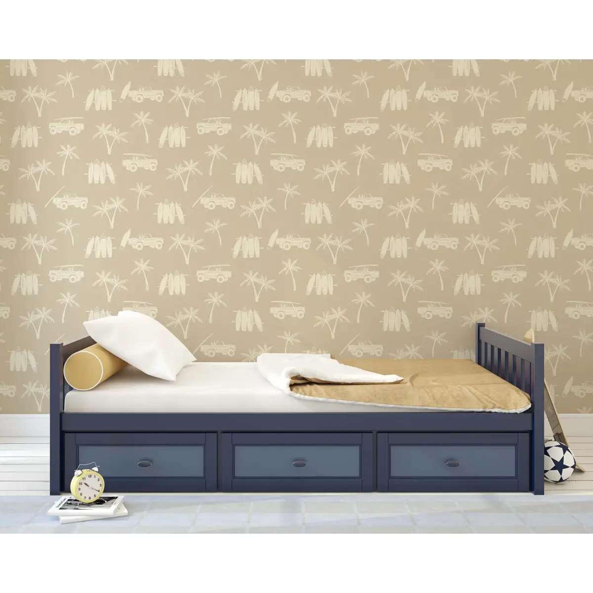 Hurley Wallpaper - Surf Jeep - by CoastL Studio - Loomwell Home Goods