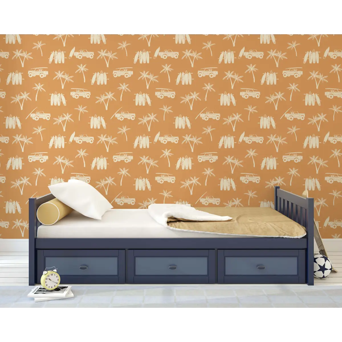 Hurley Wallpaper - Surf Jeep - by CoastL Studio - Loomwell Home Goods
