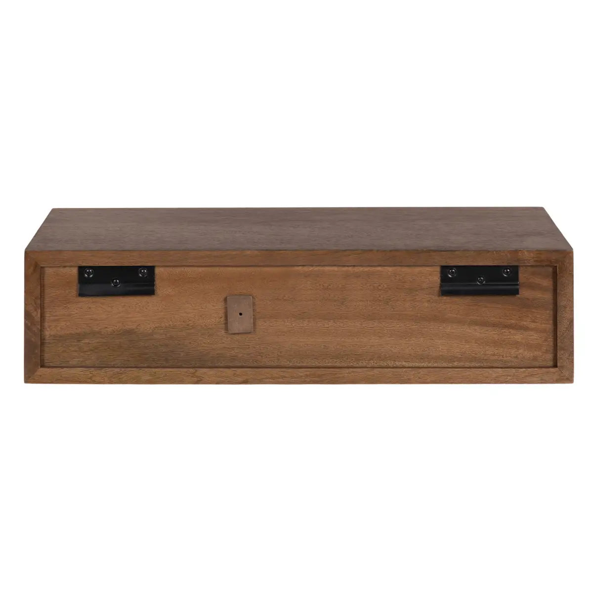 Hutton Floating Side Table with Drawer - Wall Mount - Walnut Brown - kateandlaurel