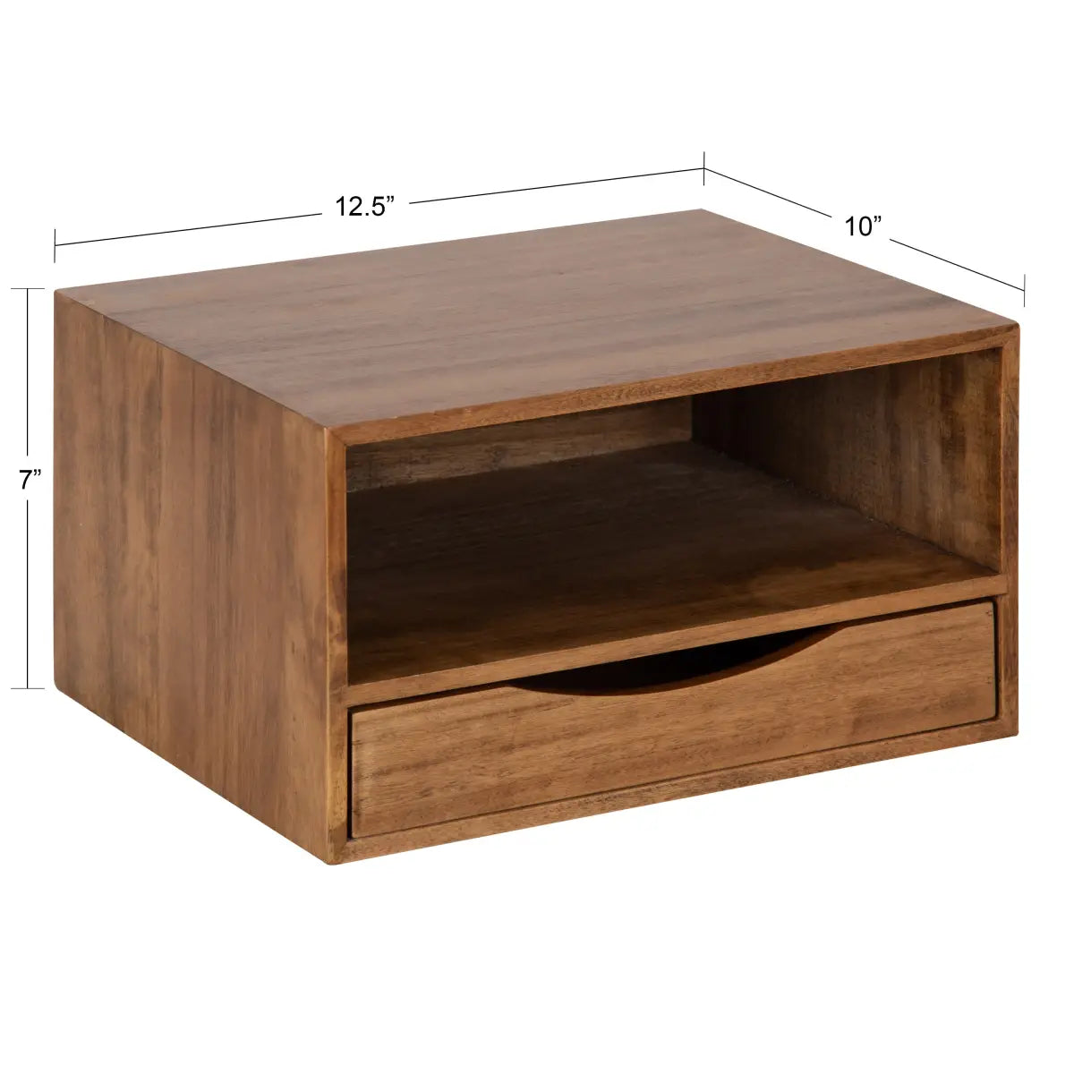 Hutton Floating Wall Shelf with Drawer - kateandlaurel