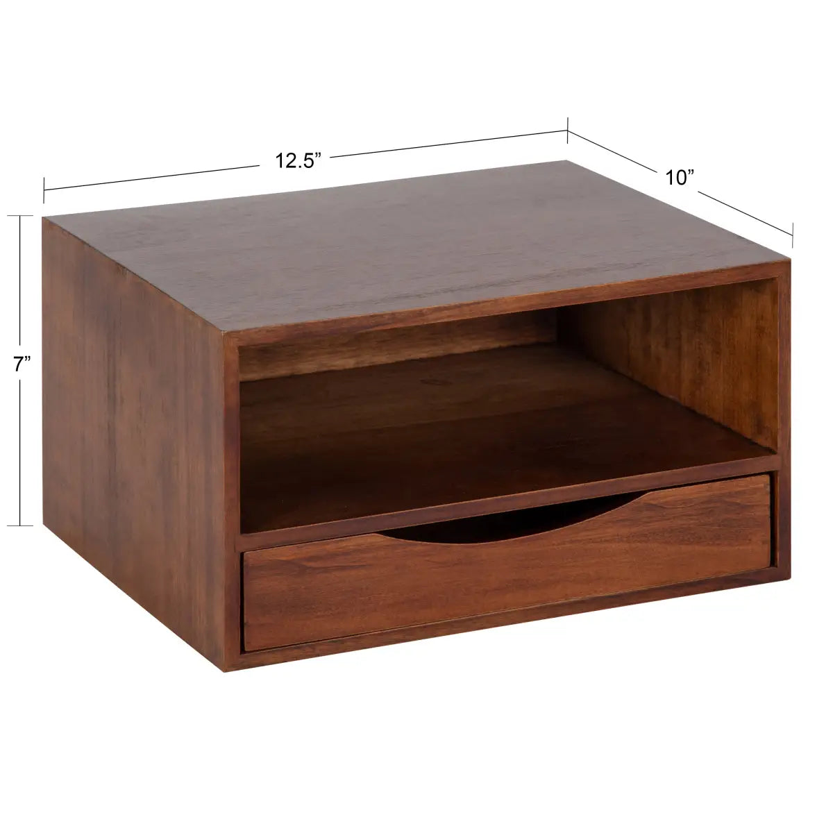 Hutton Floating Wall Shelf with Drawer - kateandlaurel