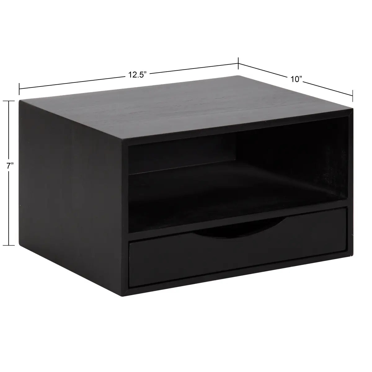 Hutton Floating Wall Shelf with Drawer - kateandlaurel