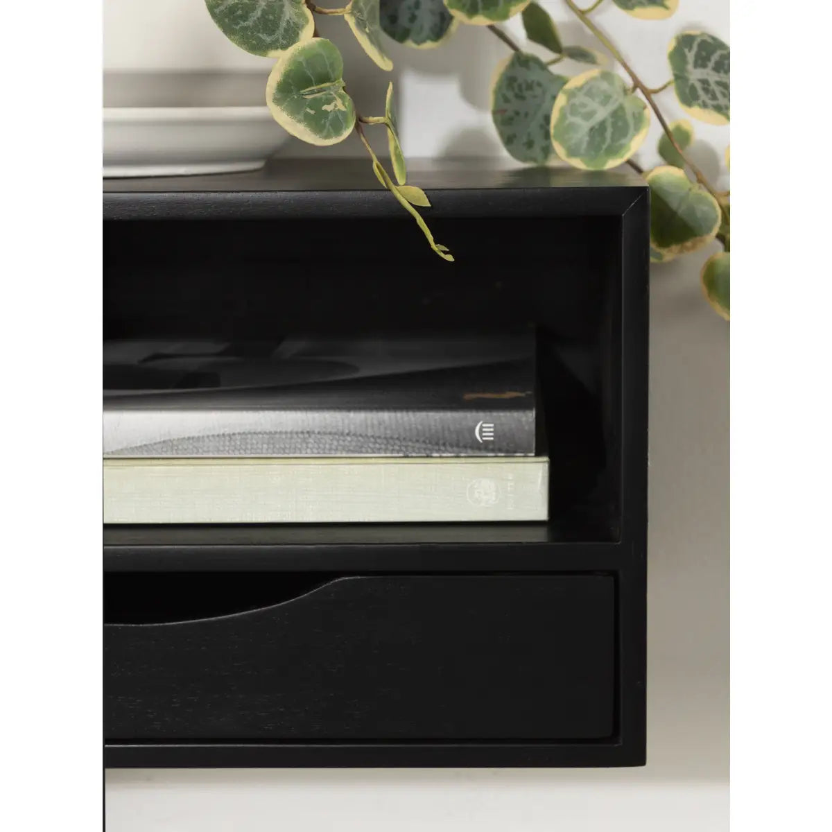 Hutton Floating Wall Shelf with Drawer - kateandlaurel