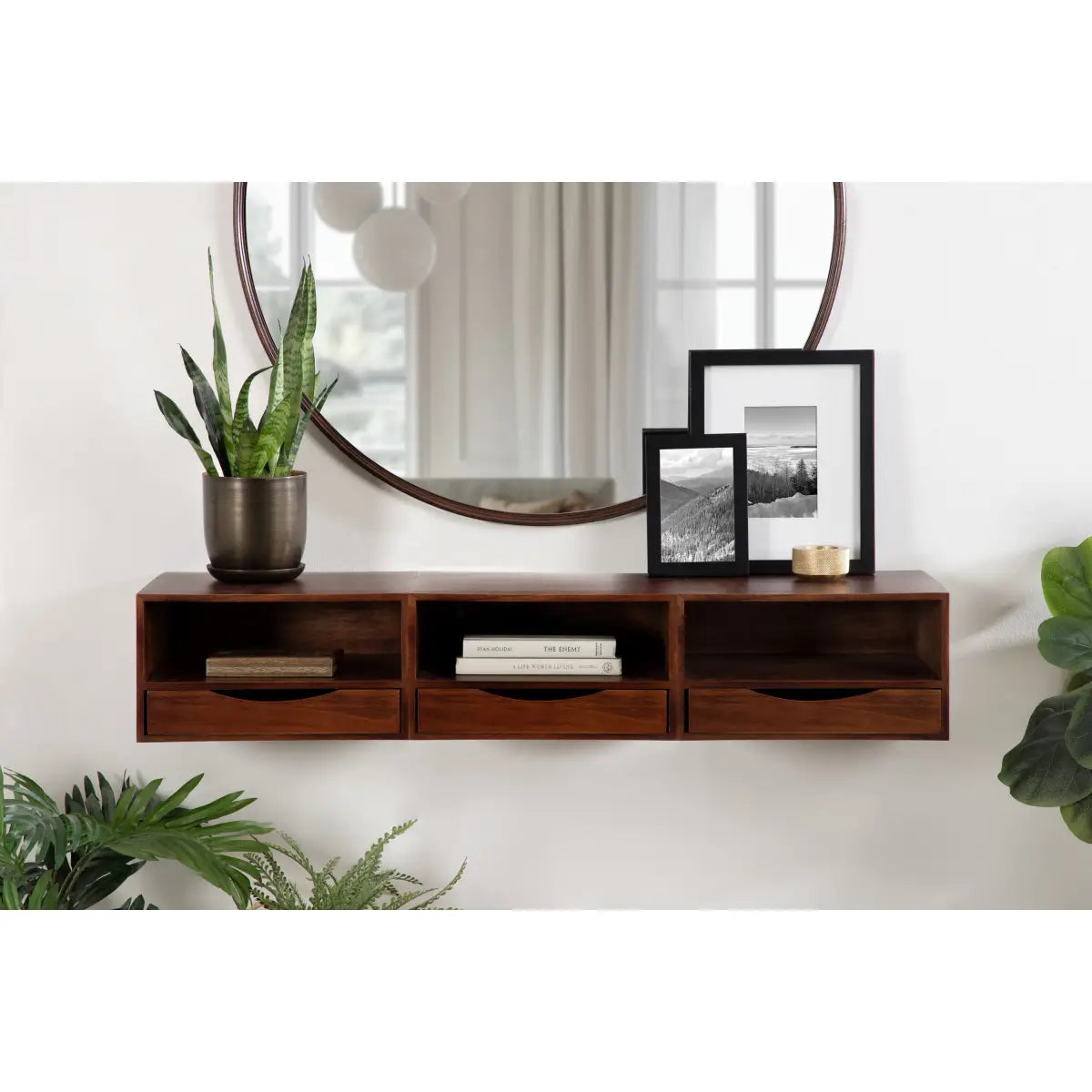 Hutton Floating Wall Shelf with Drawer - kateandlaurel