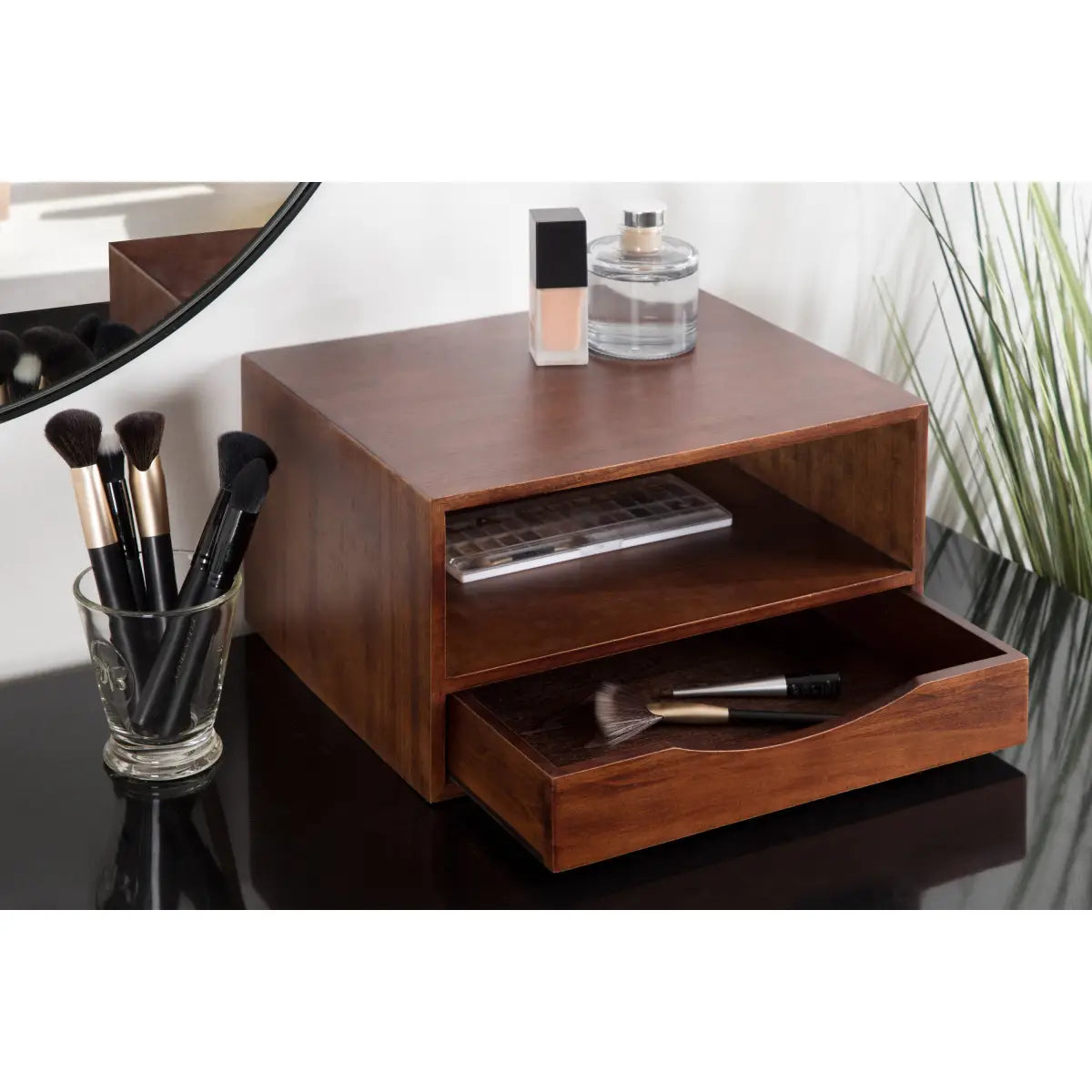 Hutton Floating Wall Shelf with Drawer - kateandlaurel