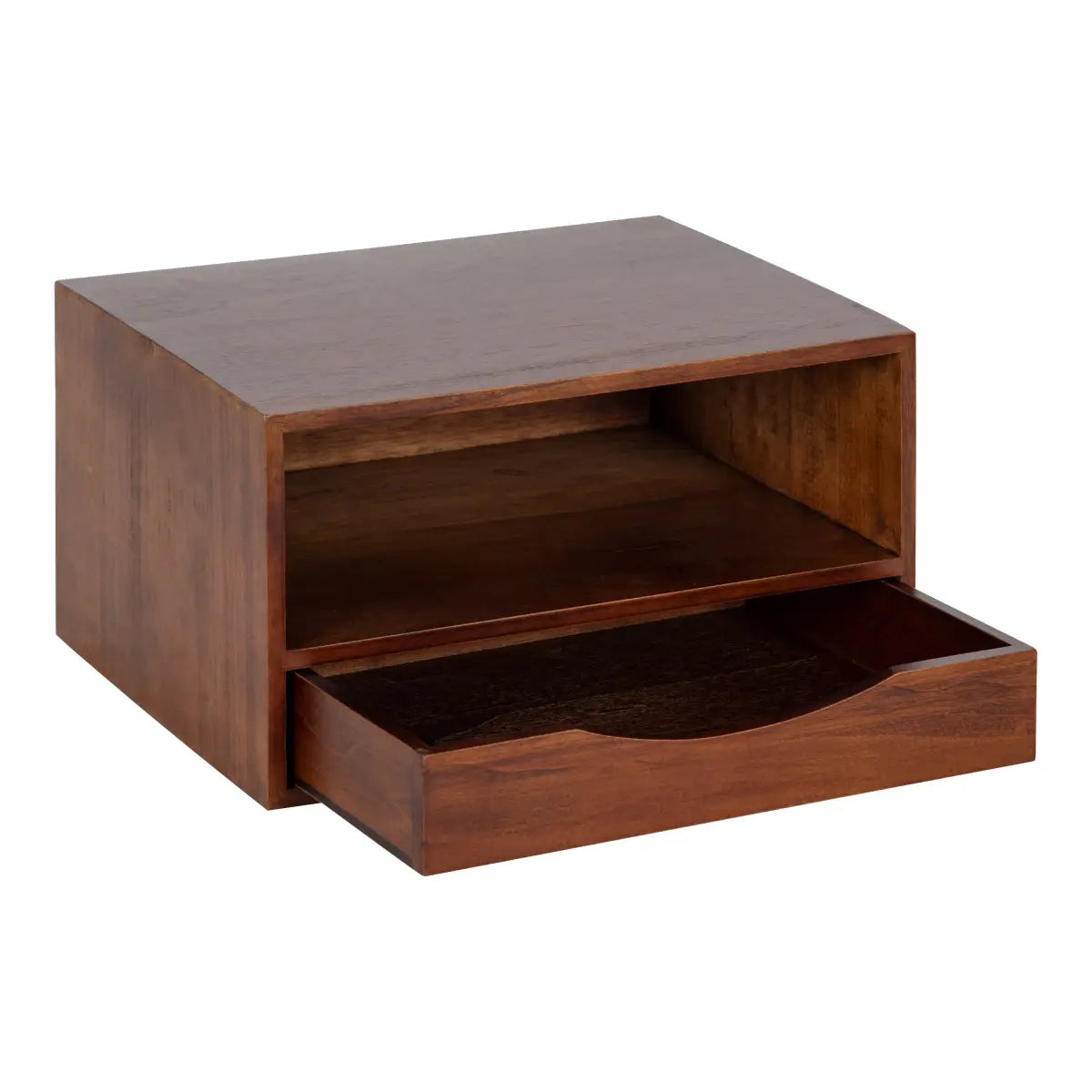 Hutton Floating Wall Shelf with Drawer - kateandlaurel