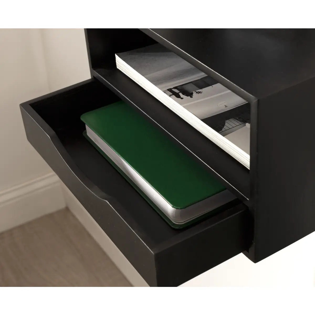Hutton Floating Wall Shelf with Drawer - kateandlaurel