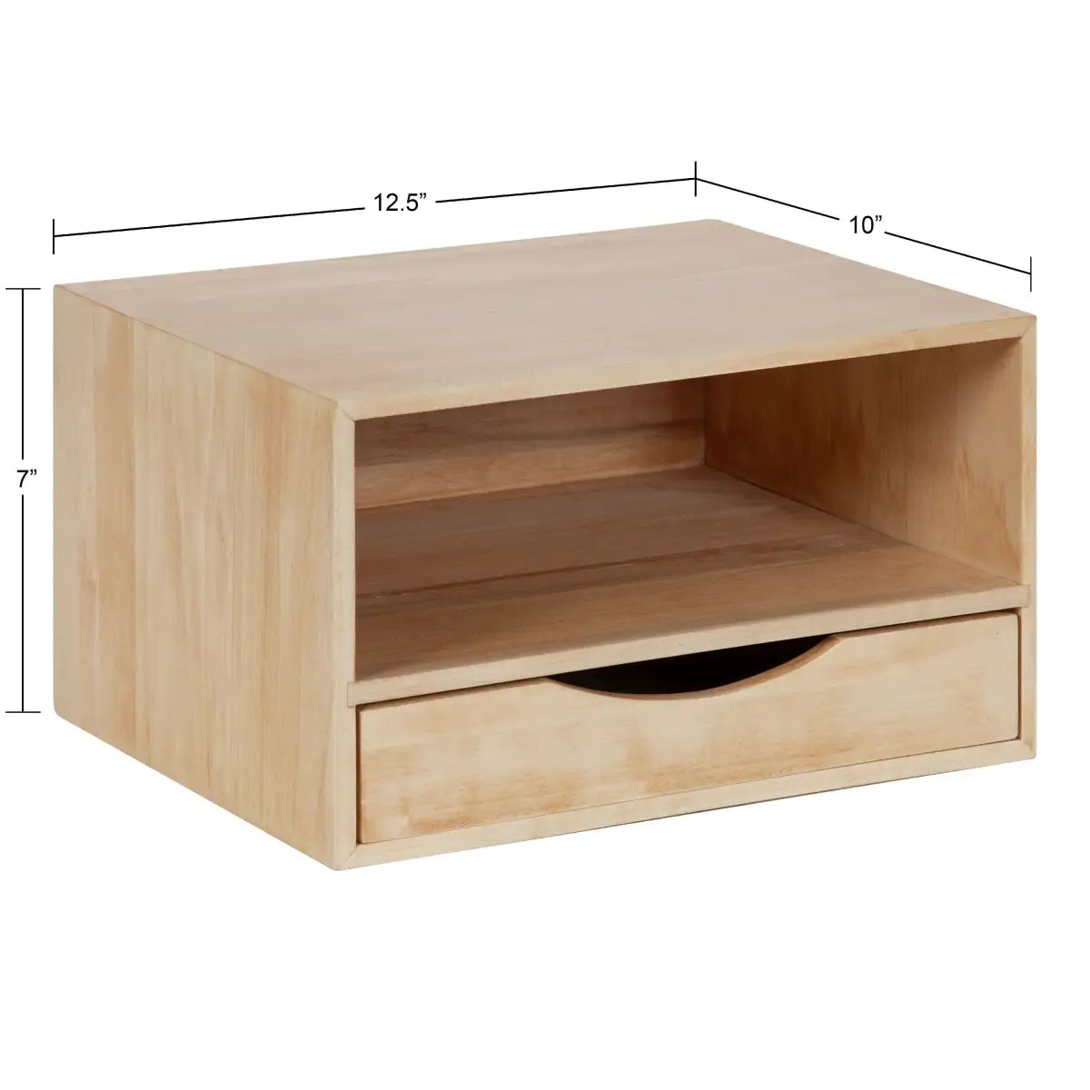 Hutton Floating Wall Shelf with Drawer - kateandlaurel