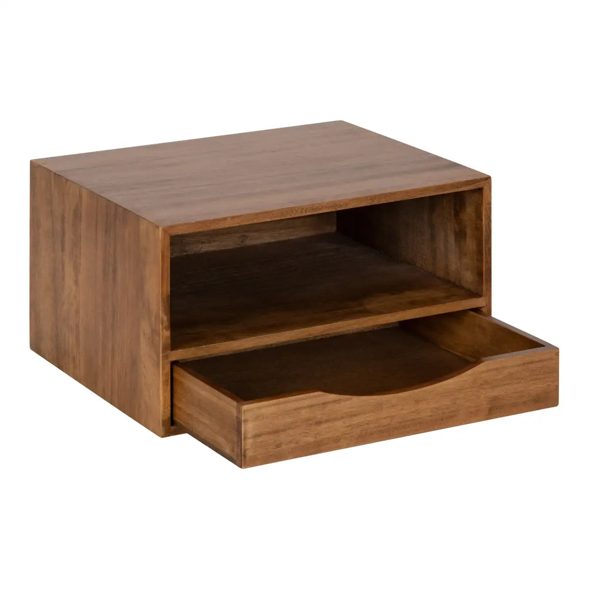 Hutton Floating Wall Shelf with Drawer - kateandlaurel