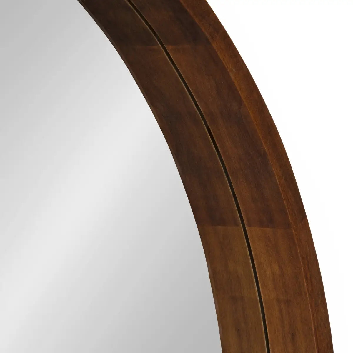 Hutton Round Wood Wall Mirror - kateandlaurel