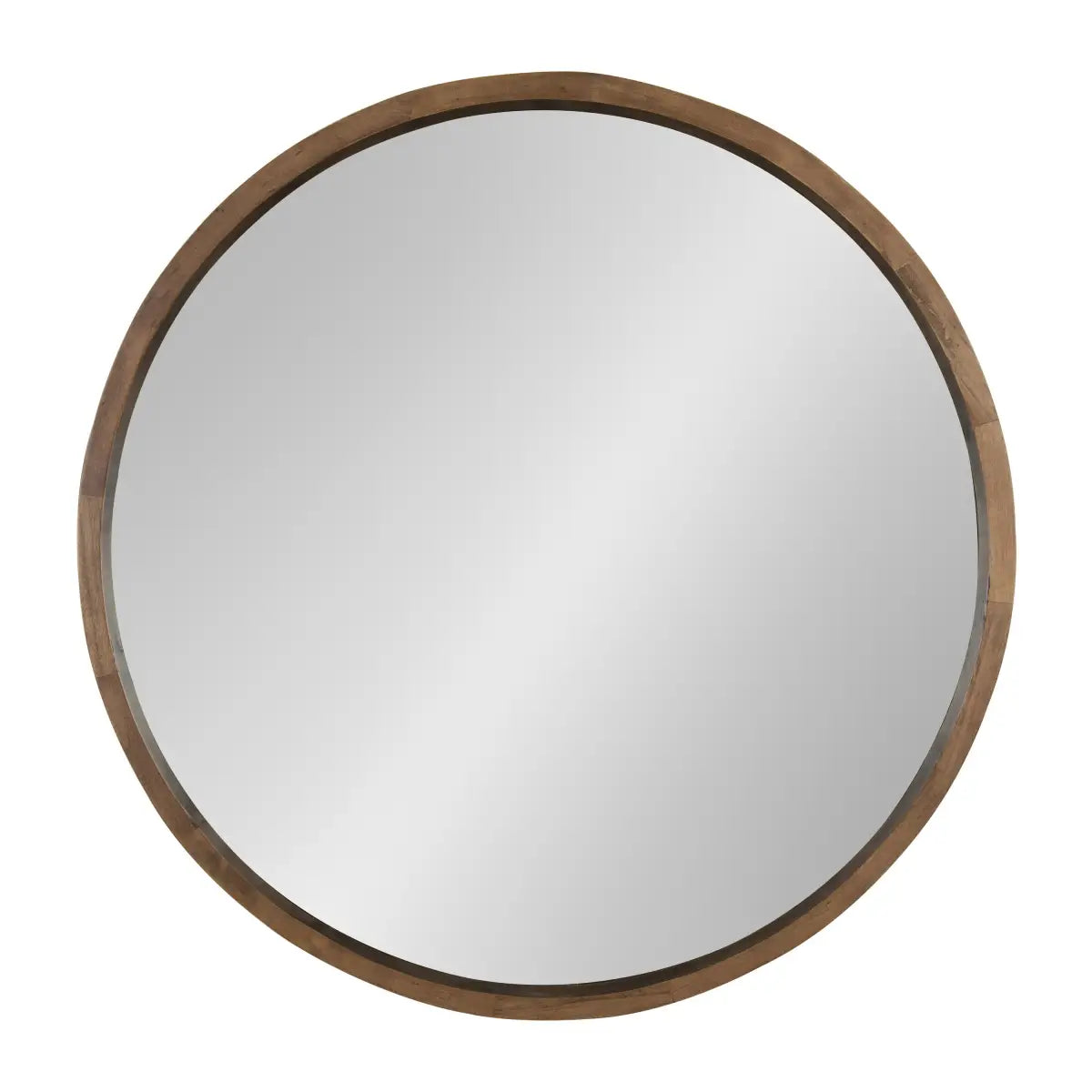 Hutton Round Wood Wall Mirror - kateandlaurel