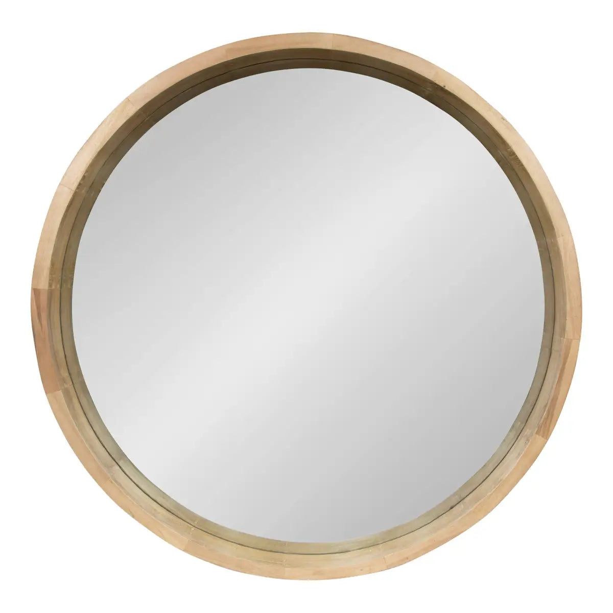 Hutton Round Wood Wall Mirror - kateandlaurel