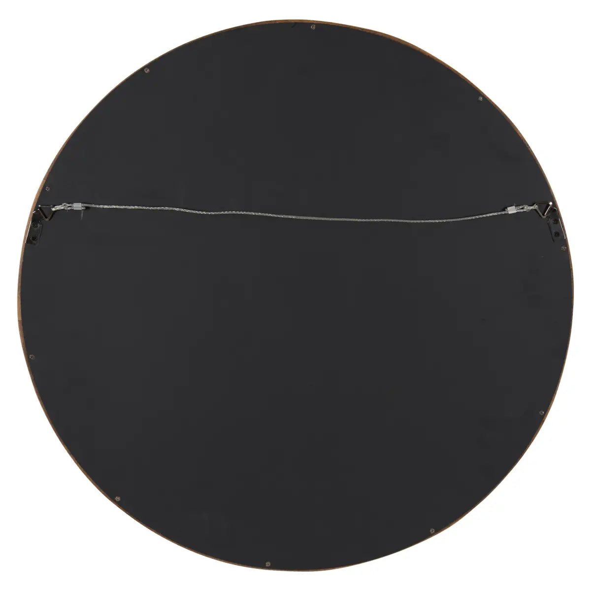 Hutton Round Wood Wall Mirror - kateandlaurel