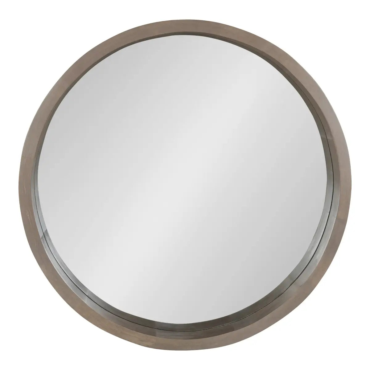 Hutton Round Wood Wall Mirror - kateandlaurel