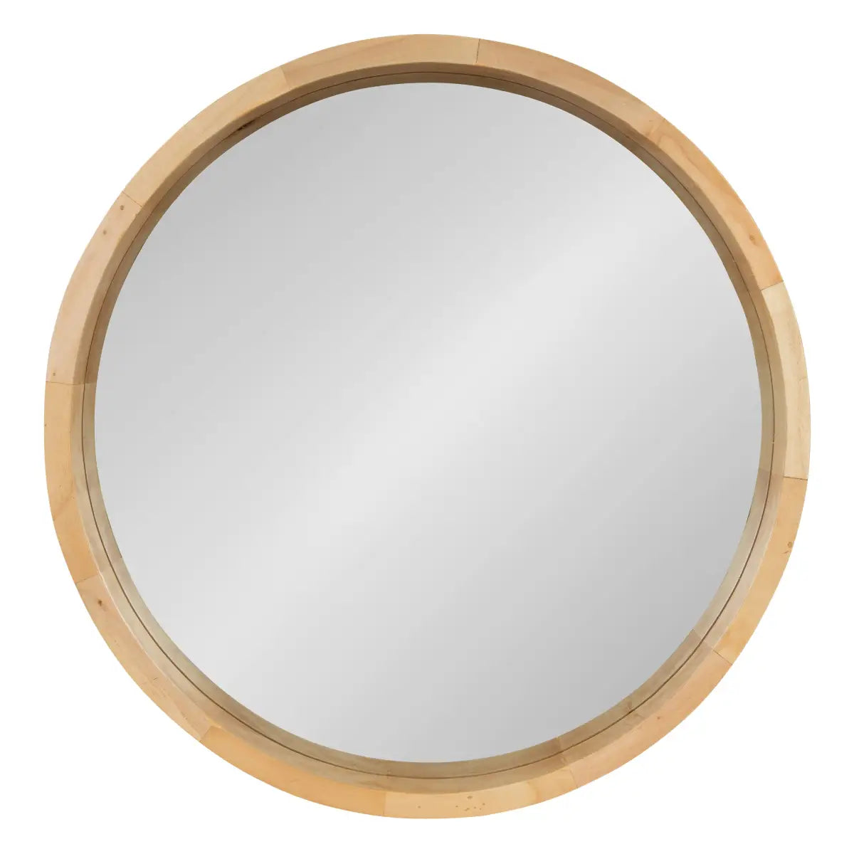 Hutton Round Wood Wall Mirror - kateandlaurel