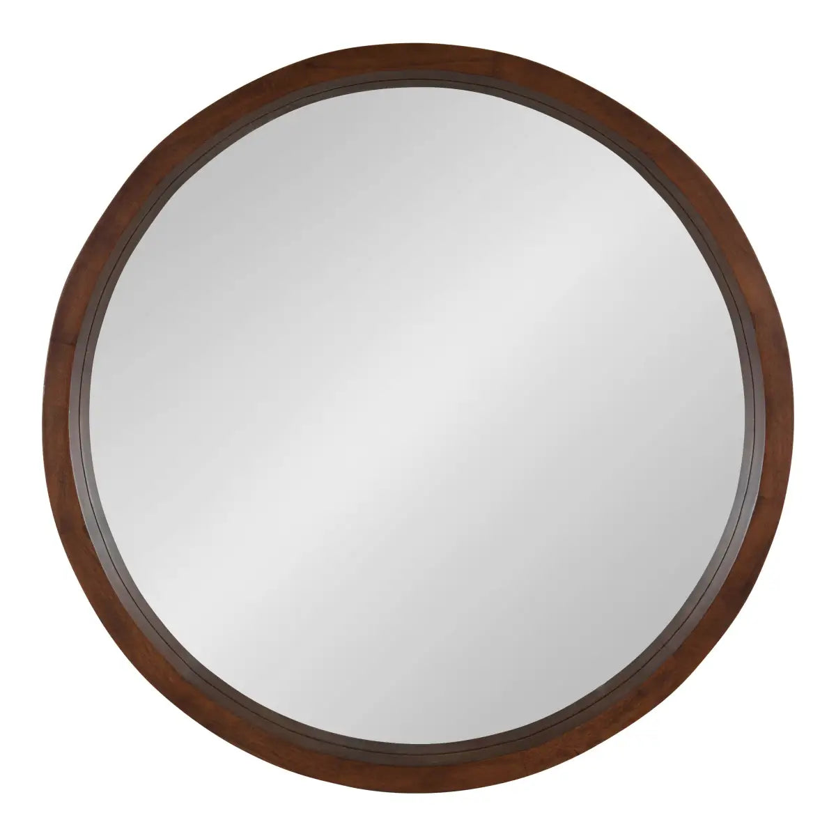 Hutton Round Wood Wall Mirror - kateandlaurel