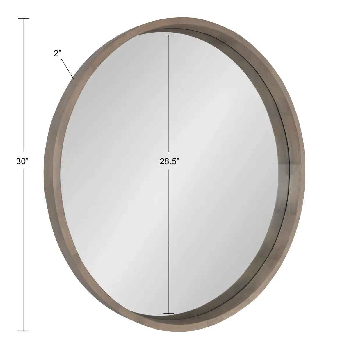Hutton Round Wood Wall Mirror - kateandlaurel