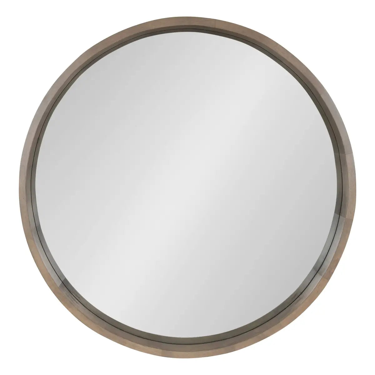 Hutton Round Wood Wall Mirror - kateandlaurel