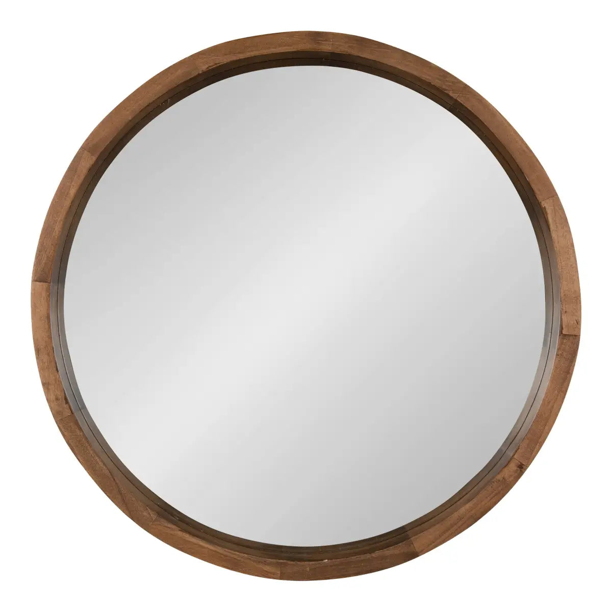 Hutton Round Wood Wall Mirror - kateandlaurel