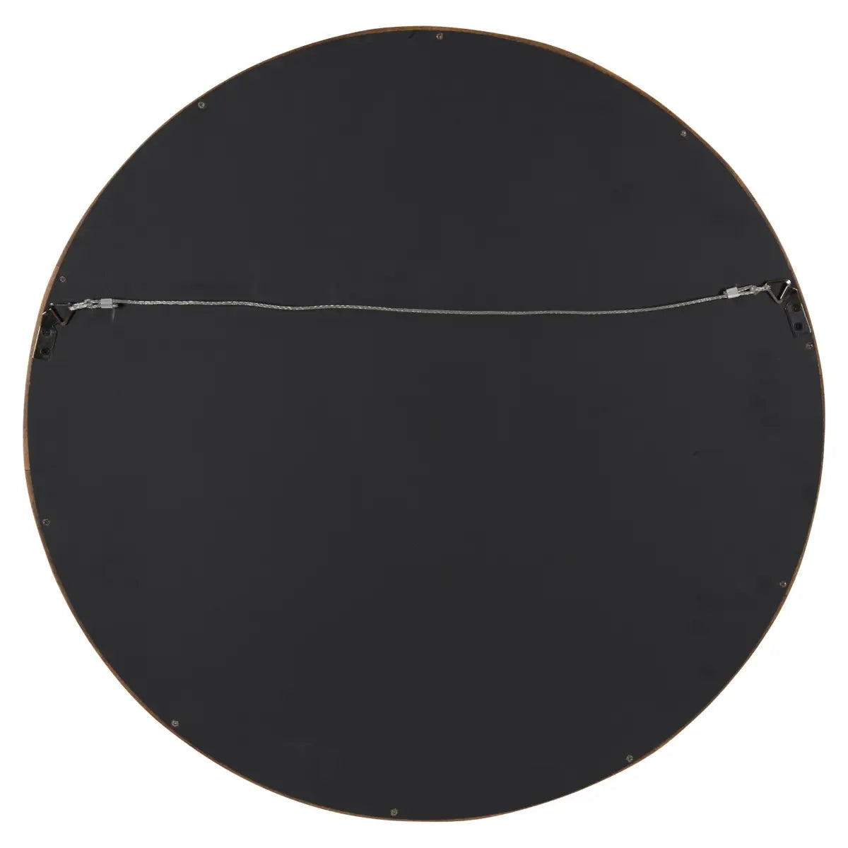 Hutton Round Wood Wall Mirror - kateandlaurel