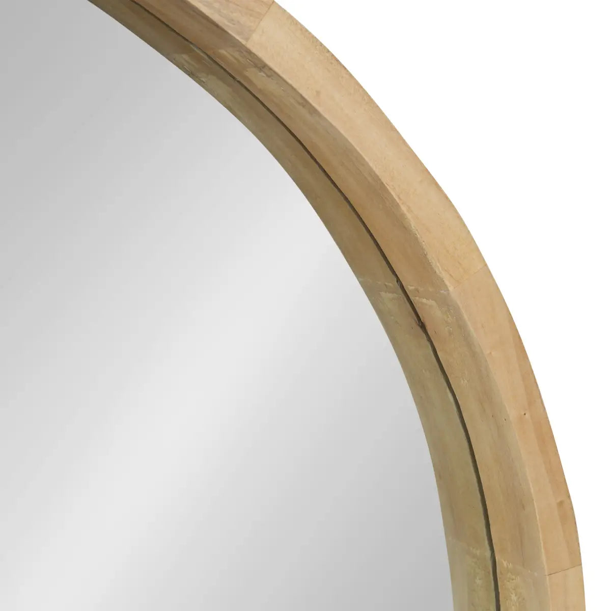 Hutton Round Wood Wall Mirror - kateandlaurel