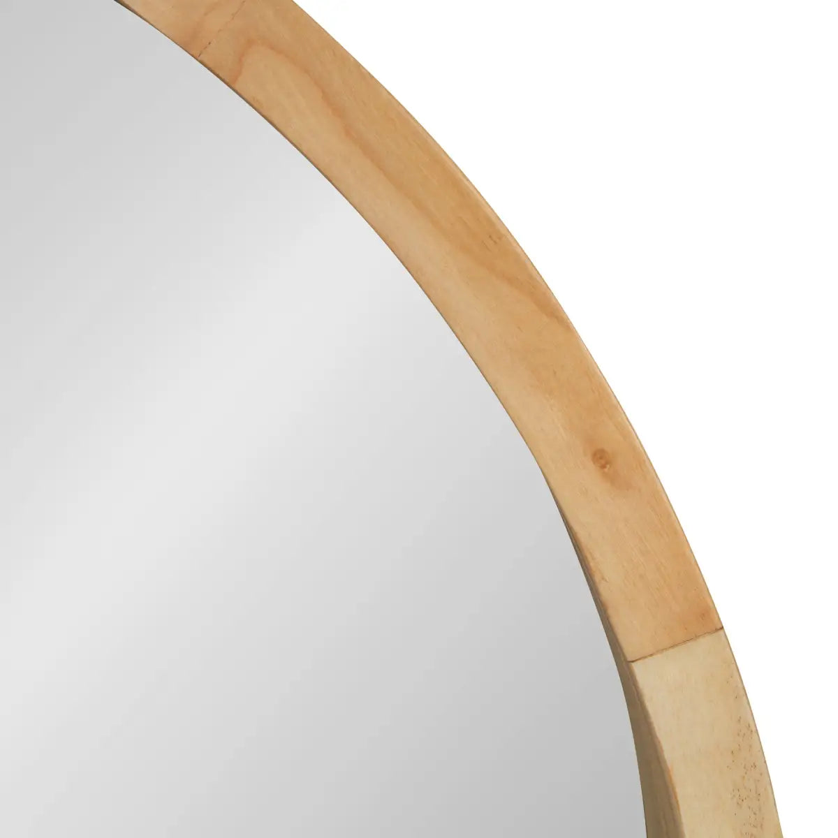 Hutton Round Wood Wall Mirror - kateandlaurel