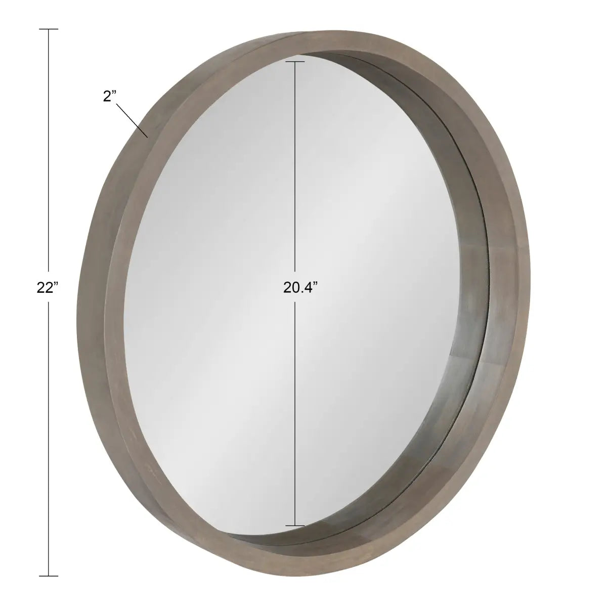 Hutton Round Wood Wall Mirror - kateandlaurel