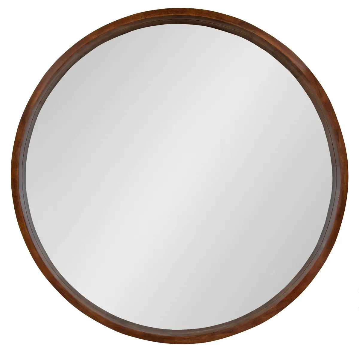 Hutton Round Wood Wall Mirror - kateandlaurel