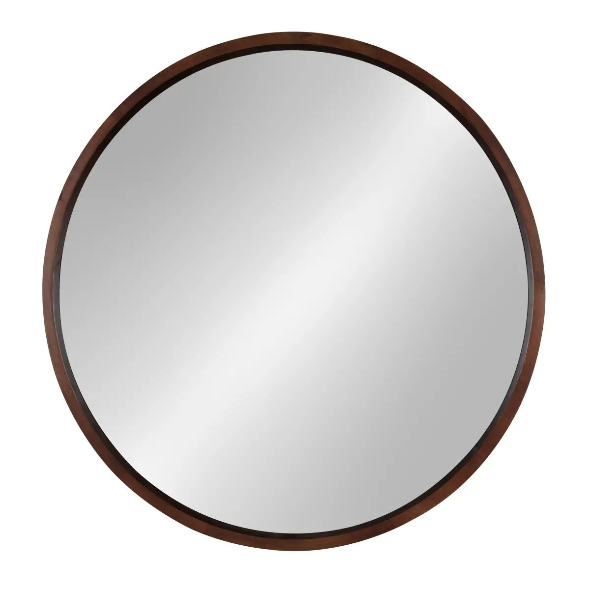 Hutton Round Wood Wall Mirror - kateandlaurel