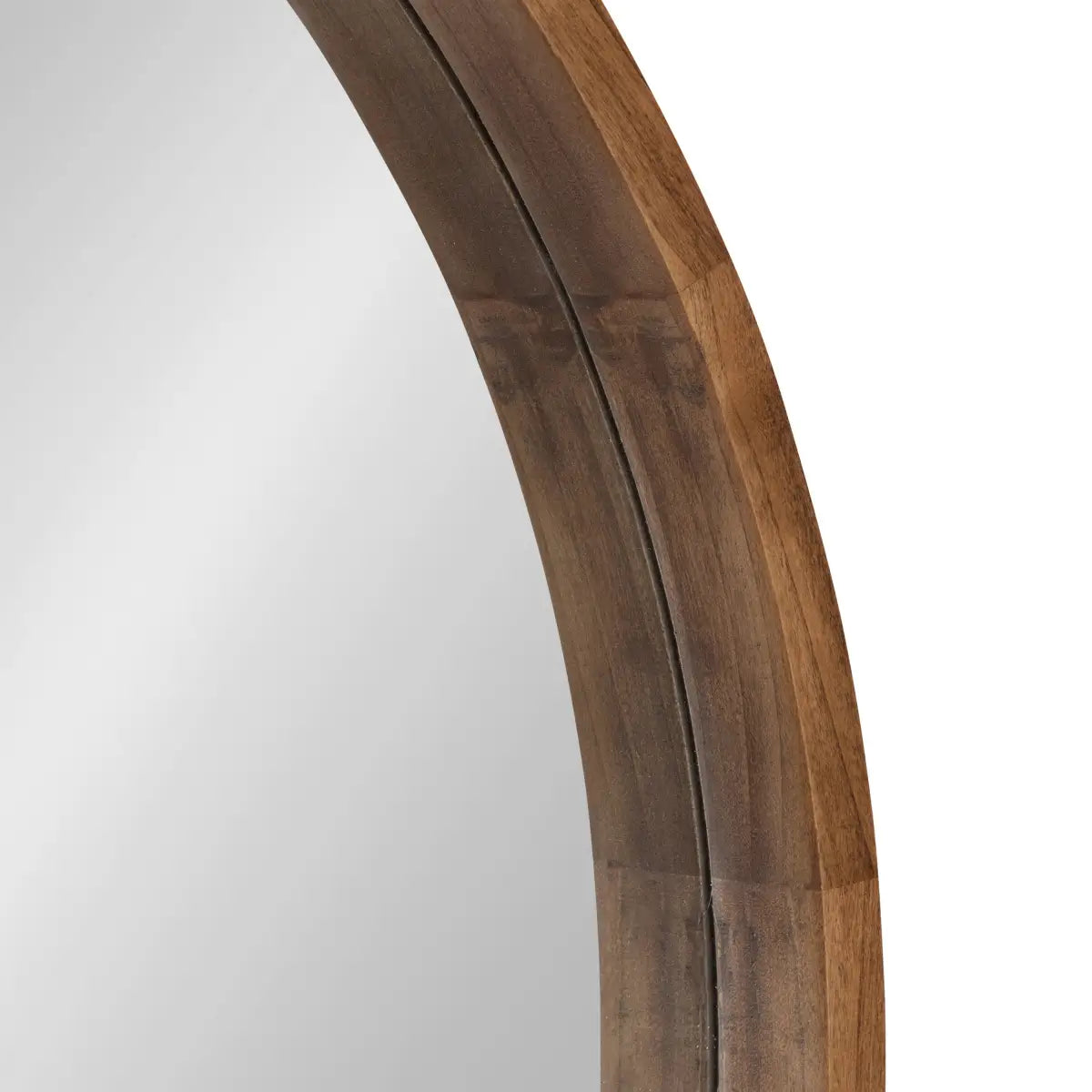 Hutton Round Wood Wall Mirror - kateandlaurel