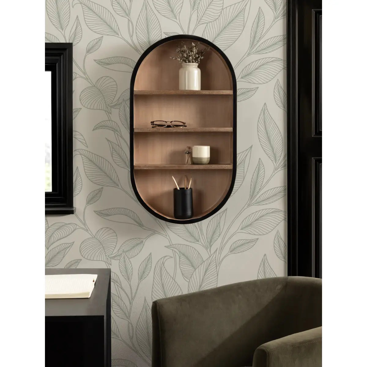 Hutton Wood Capsule Wall Shelf - kateandlaurel