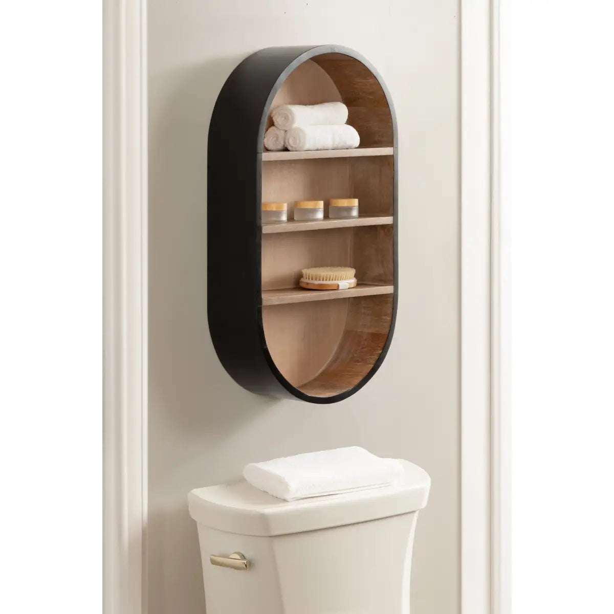 Hutton Wood Capsule Wall Shelf - kateandlaurel