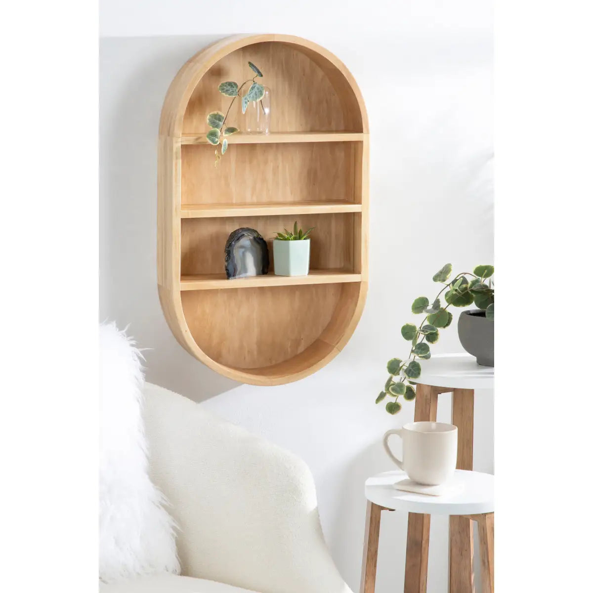 Hutton Wood Capsule Wall Shelf - kateandlaurel