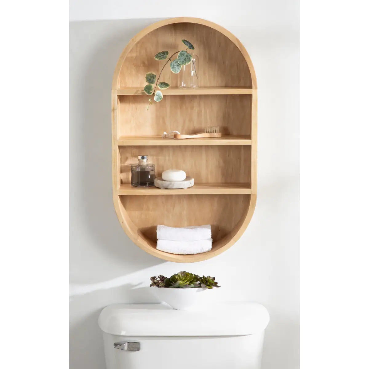 Hutton Wood Capsule Wall Shelf - kateandlaurel