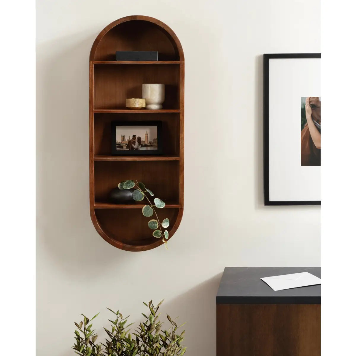 Hutton Wood Capsule Wall Shelf - kateandlaurel