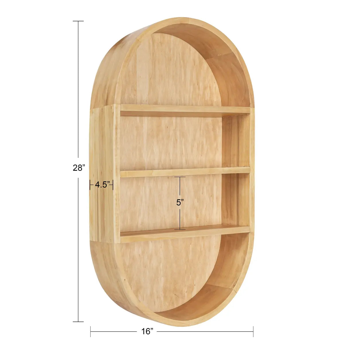 Hutton Wood Capsule Wall Shelf - kateandlaurel