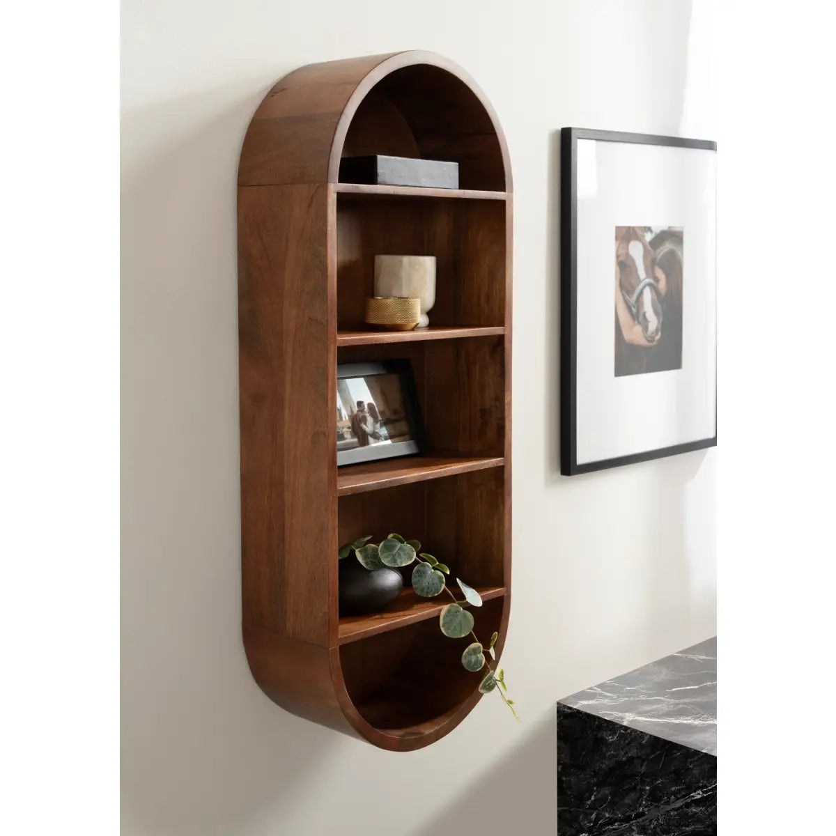 Hutton Wood Capsule Wall Shelf - kateandlaurel