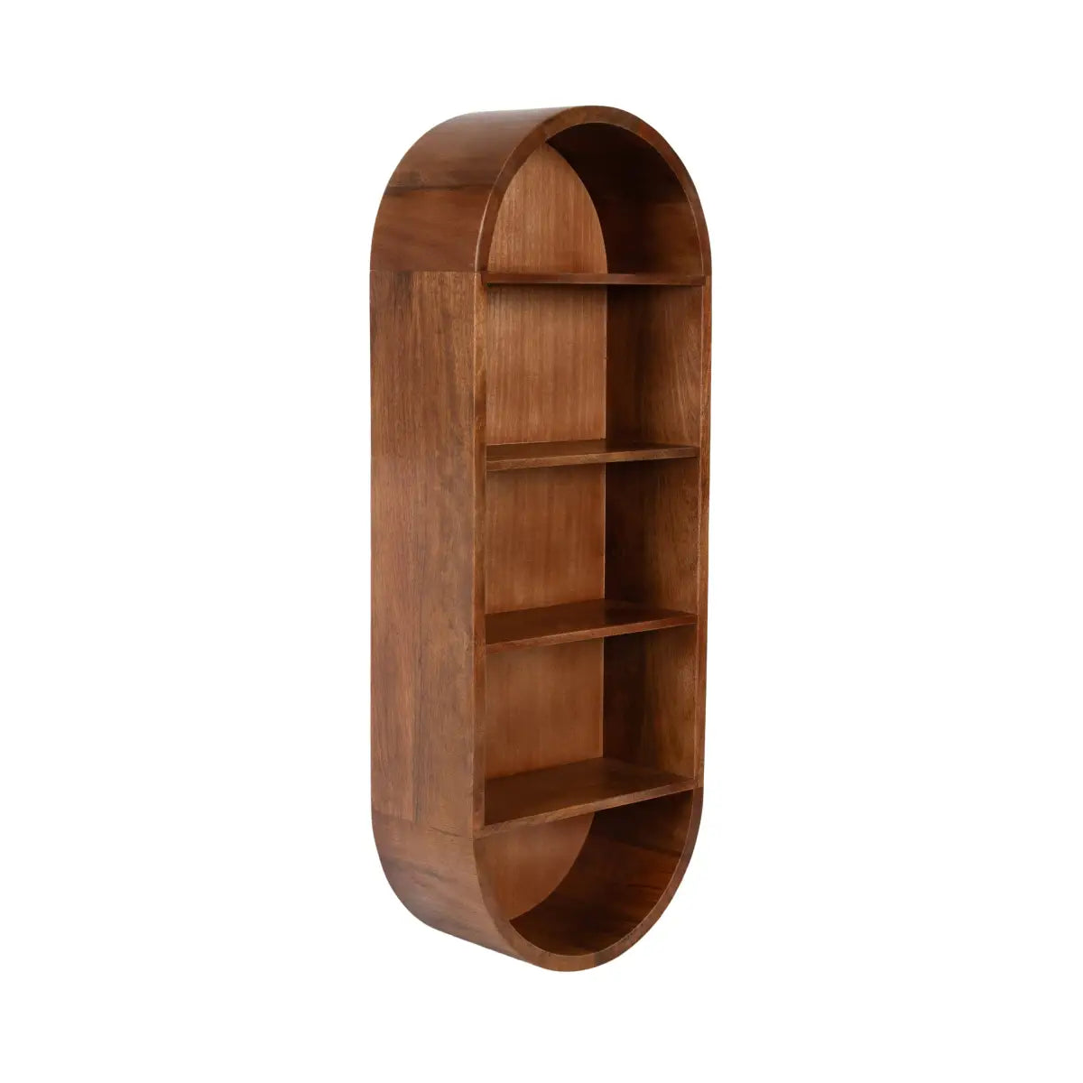 Hutton Wood Capsule Wall Shelf - Walnut Brown / 13x33 - kateandlaurel