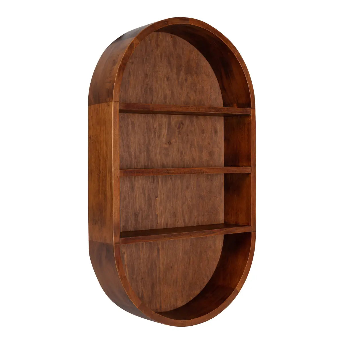 Hutton Wood Capsule Wall Shelf - Walnut Brown / 16x28 - kateandlaurel