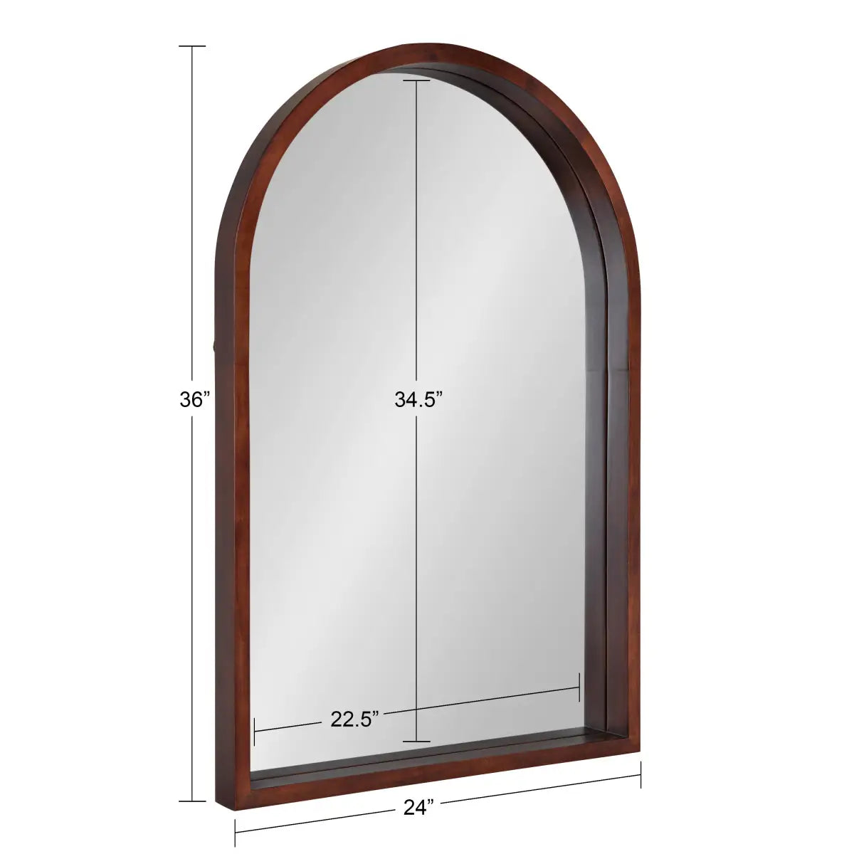 Hutton Wood Framed Arch Mirror - kateandlaurel