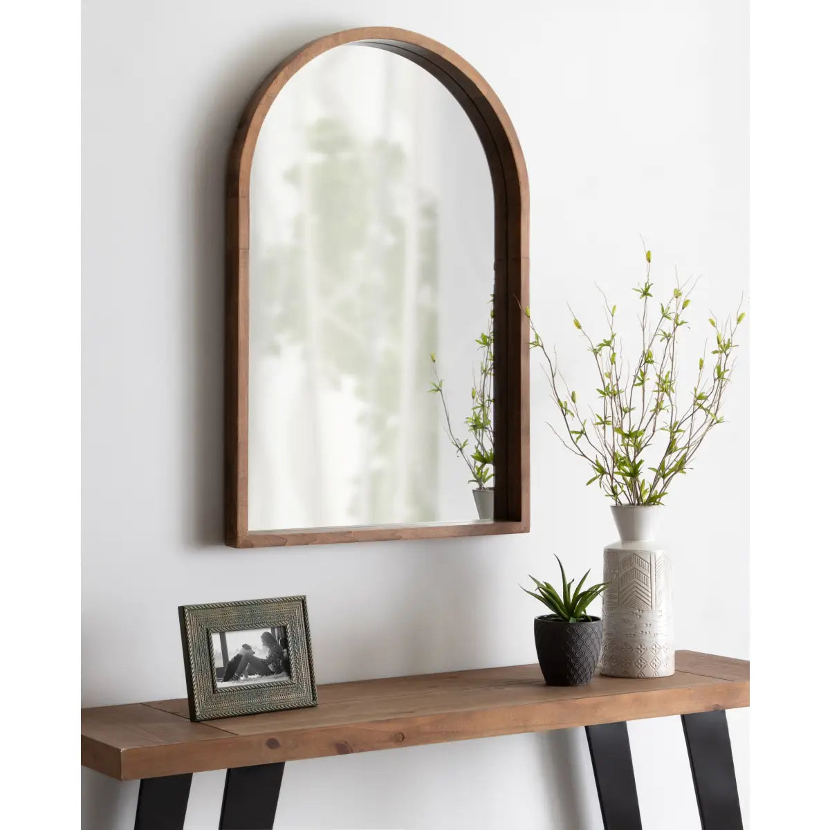 Hutton Wood Framed Arch Mirror - kateandlaurel