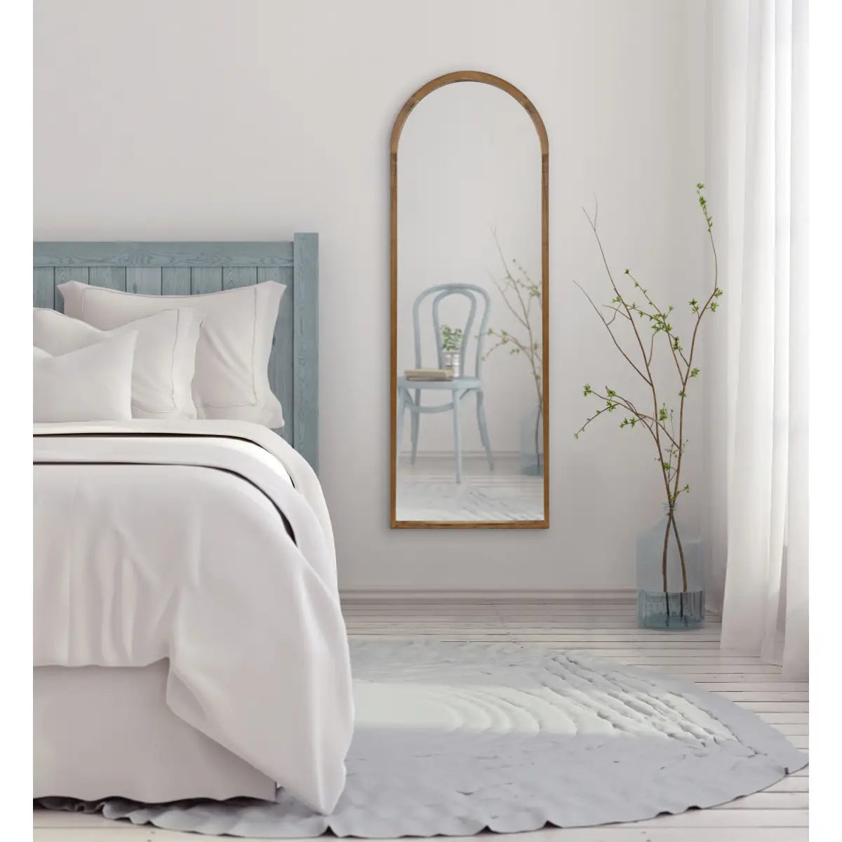 Hutton Wood Framed Arch Mirror - kateandlaurel