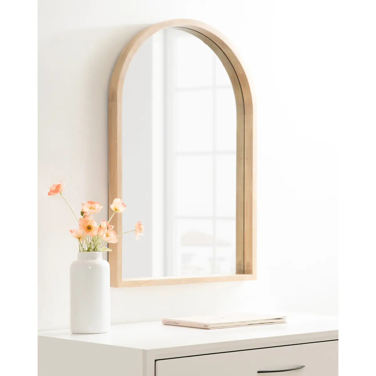 Hutton Wood Framed Arch Mirror - kateandlaurel