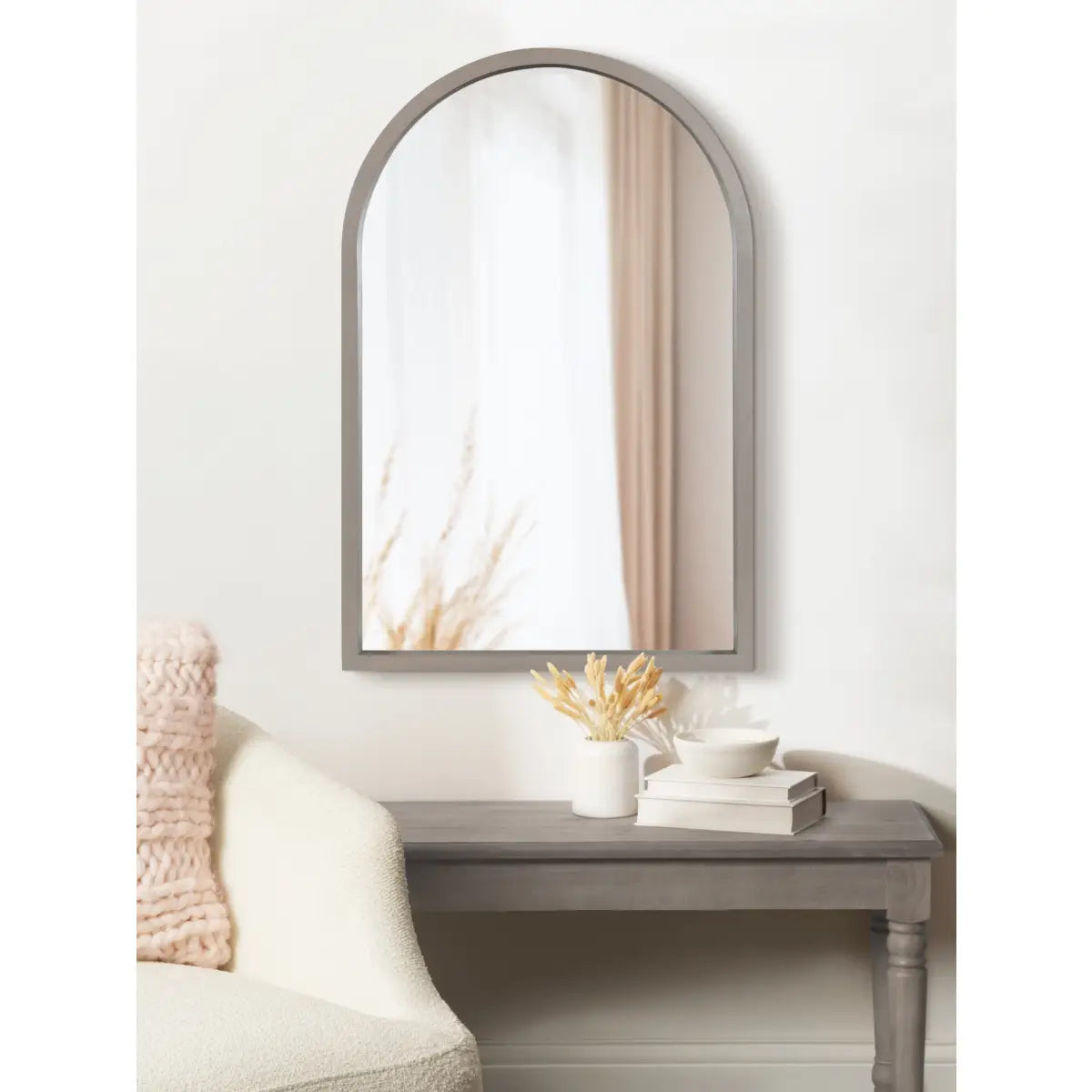Hutton Wood Framed Arch Mirror - kateandlaurel