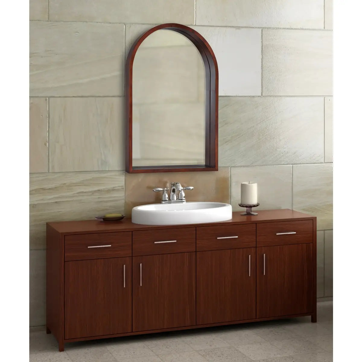 Hutton Wood Framed Arch Mirror - kateandlaurel
