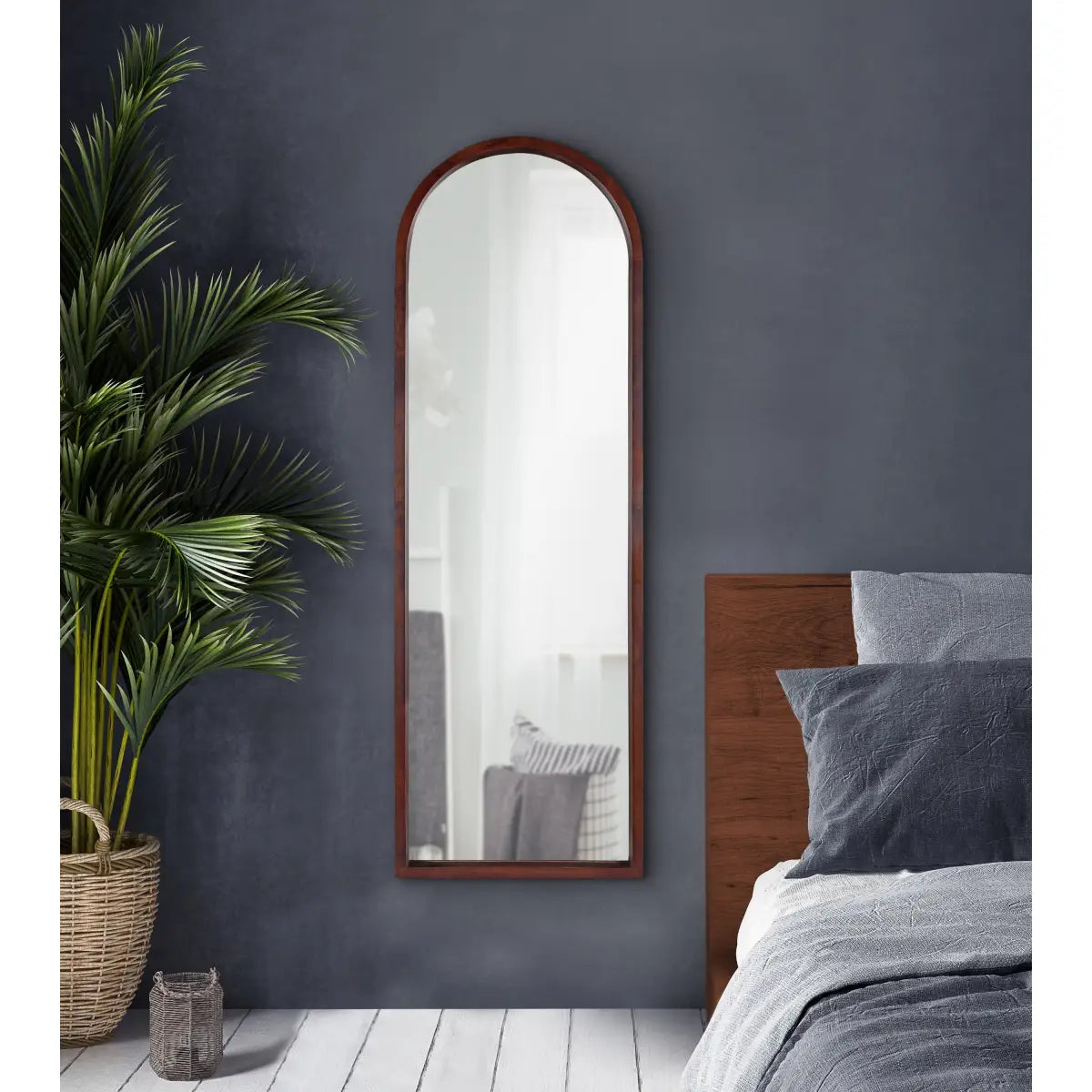 Hutton Wood Framed Arch Mirror - kateandlaurel