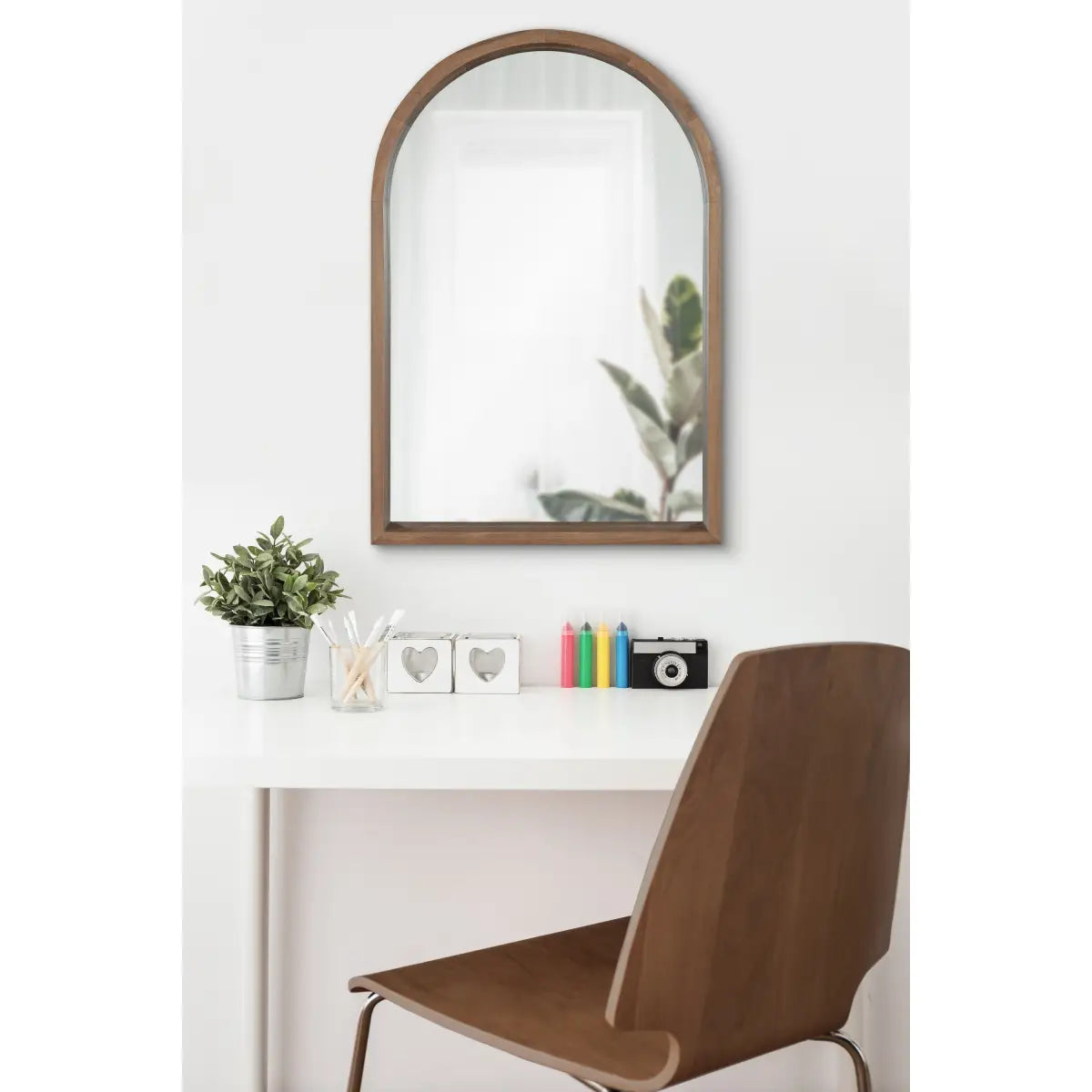 Hutton Wood Framed Arch Mirror - kateandlaurel