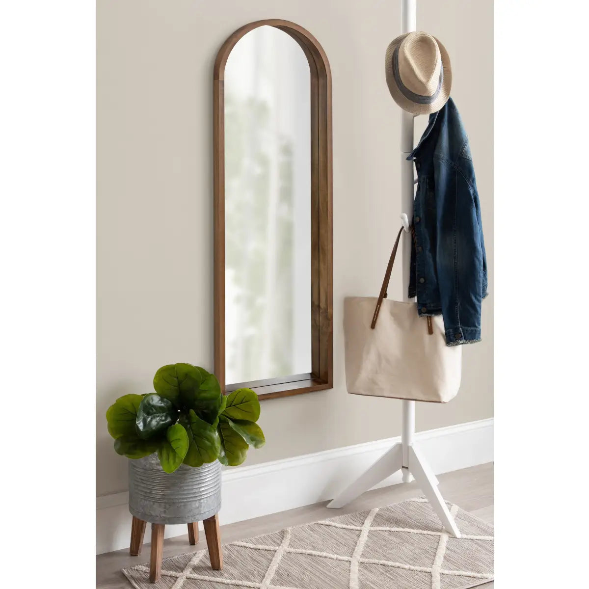 Hutton Wood Framed Arch Mirror - kateandlaurel