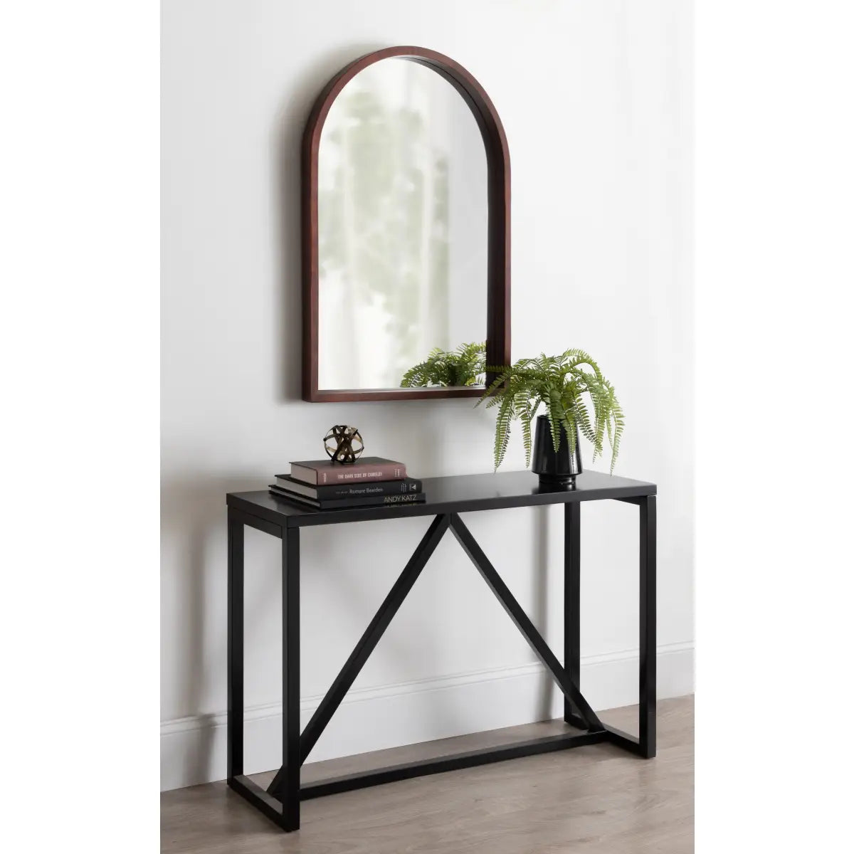Hutton Wood Framed Arch Mirror - kateandlaurel