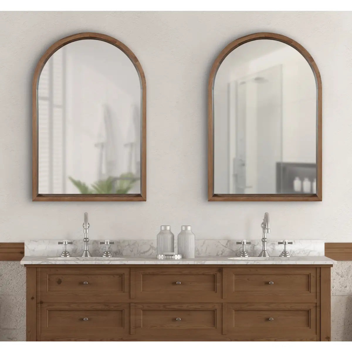 Hutton Wood Framed Arch Mirror - kateandlaurel